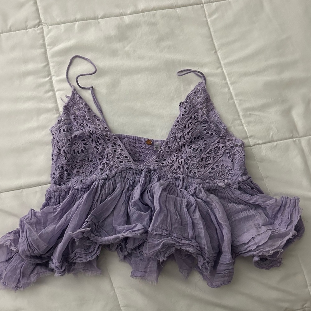 Purple Free People tank top. Size large